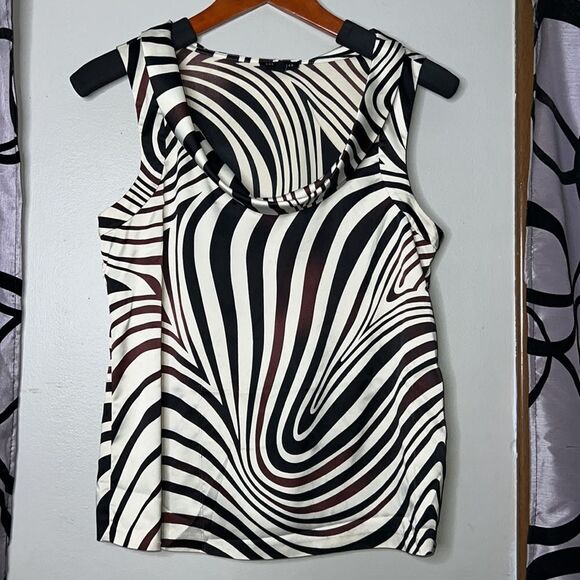 The Limited Sleeveless Zebra Striped Blouse SZ M - Picture 3 of 12